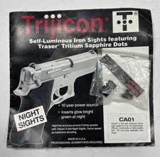 Vintage Trijicon CA01 Colt Government Officers Delta Elite 1911 Night Sight Set 