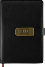 Tagebuch mit Schloss, A5 PU Leder Tagebuch mi...