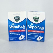 2 Pk Vicks VapoPads Menthol Refill 6 Pads Each Comfort Humidifier Insert VSP-19
