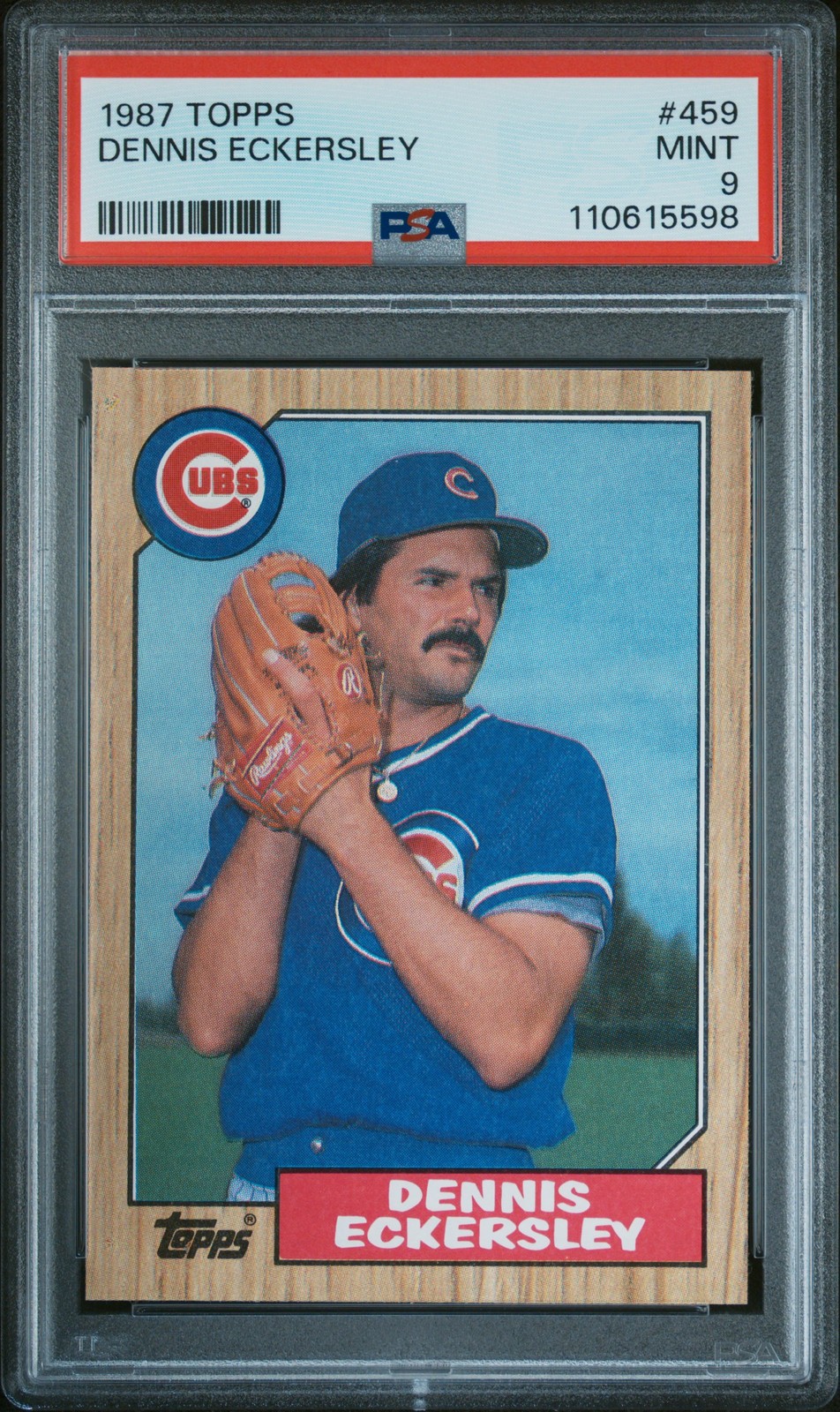 1987 TOPPS #459 DENNIS ECKERSLEY PSA 9