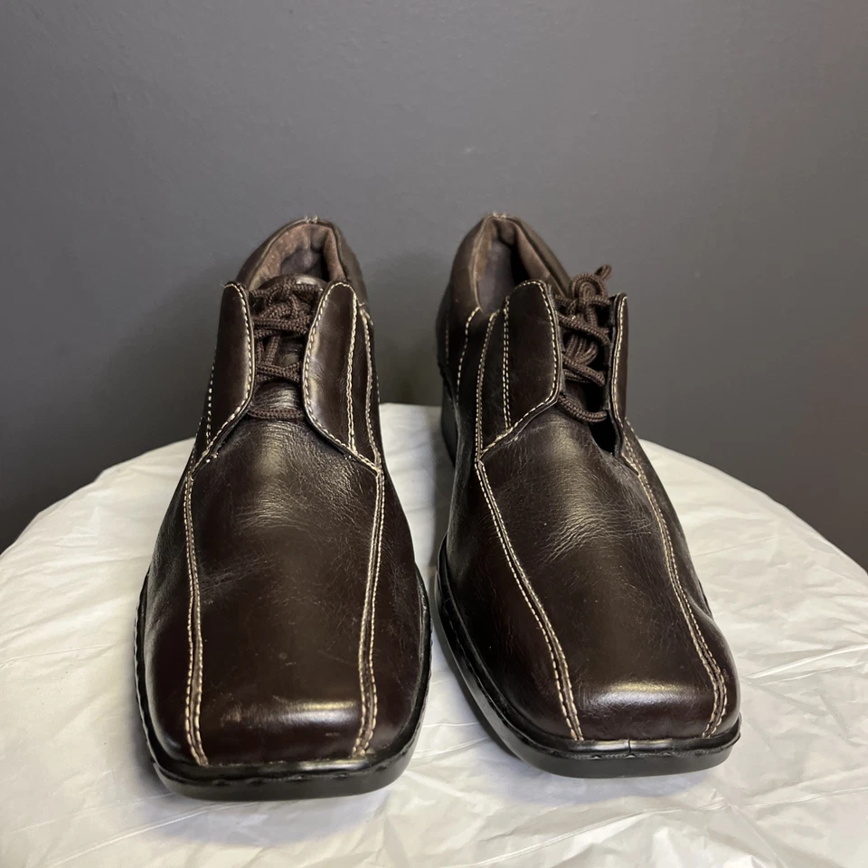 Женщина Josef Seibel туфли коричневый шнурует вверх блок каблук комфорт обуви внешний шов - Изображение 2 из 4