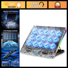 Ultimate Gaming Laptop Cooling Pad with 15 Fans, RGB Lights, Silent for 15-18" L