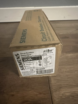 #ad #ad NIB Siemens Q120H 20 Amp 120 Volt 1 Pole 22 KAIC Plug In Circuit Breaker $99.00