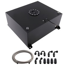 20 Gallon Aluminum Fuel Cell Gas Tank With Cap Level Sender Line Kit Black 20 Gallon Aluminum Fuel Cell Gas Tank With Cap Level Sender Line Kit Black