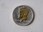 DANBURY MINT 1998 KENNEDY HALF DOLLAR 24K GOLD & .999 SILVER PLATED COIN