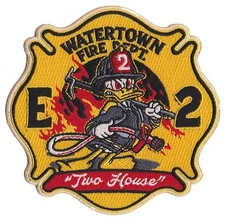 Watertown, MA Engine 2 Two House Donald Duck Fire Patch NEW