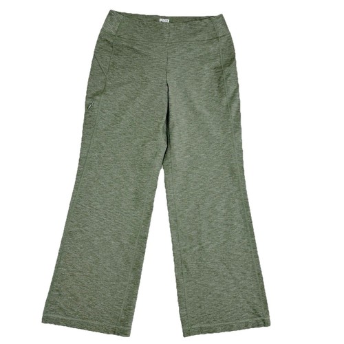 DULUTH Women's Size LX 33 Bootcut Yoga Pants Olive Green Stretch Zip Pocket - Picture 2 of 6