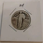 1929 Standing Liberty Quarter 90% Silver 25 cent American COIN In 2x2 Coin Flip