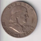 1960-D FRANKLIN HALF-DOLLAR .50¢ DENVER MINT 90% SILVER UNITED STATES OF AMERICA