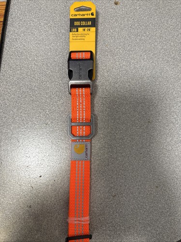 Carhart Dog Collar ~ LARGE ~ ORANGE ~ 18'-26' ~ REFLECTIVE ~ FAST SHIPPING ~ NEW - Picture 1 of 4