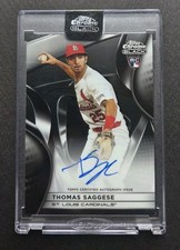2025 Topps Chrome Black Thomas Saggese Encased Rookie Auto Cardinals RC