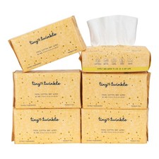 Tiny Twinkle 100 Cotton Dry Wipes for Baby - 480 Count, Use Wet or Dry