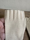 Old Antique Hand Knit Cream Child’s Sock Stockings Matching Pair Textile — photo 8