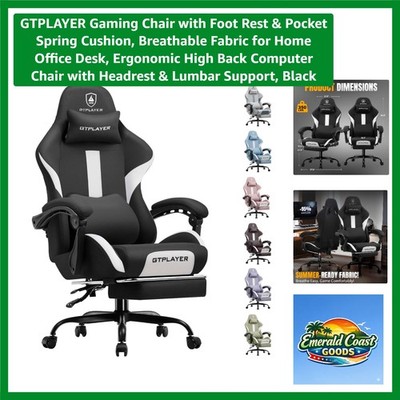 Comfort-Driven Ergonomic Chair with Retractable Footrest & Lumbar Support