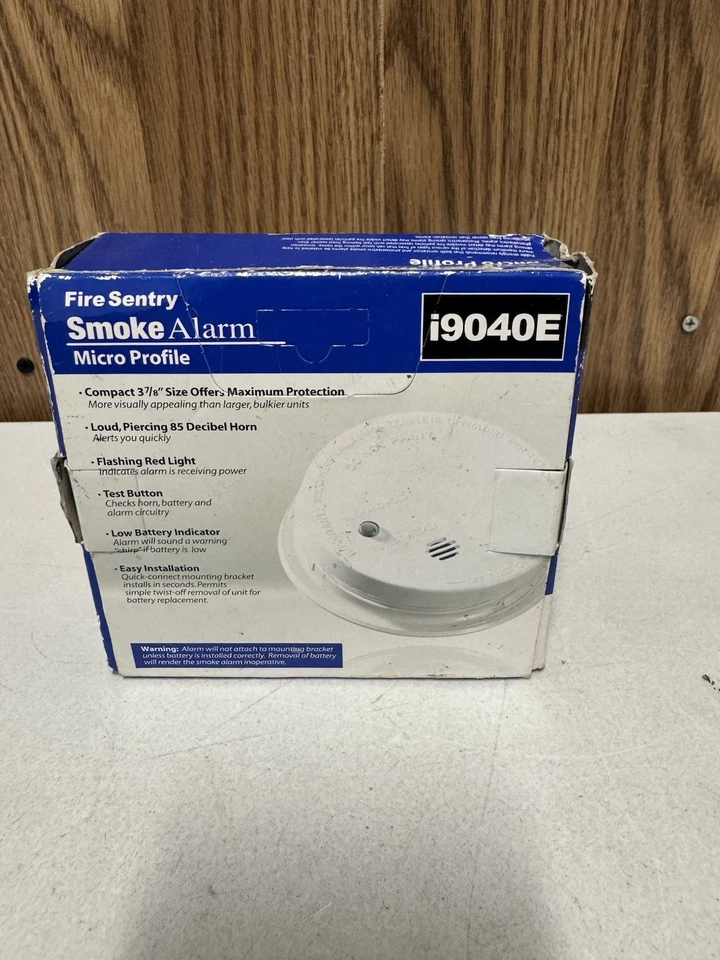 Alarma de Humo Fire Sentry i9040E - Nueva Caja Abierta - Micro Perfil - 9V Foto 2 de 4