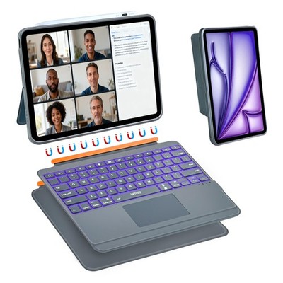 WIWU Keyboard Case for iPad Air 13 For 13''(M3/M2)Pro 12.9''6/5/4/3, Grey 