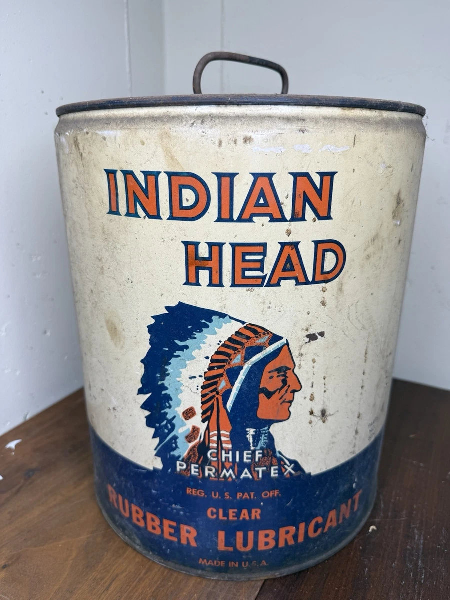 置物 INDIAN HEAD CLEAR RUBBER LUBRICANT CAN インテリア小物 INDIAN
