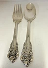 Vtg Wallace Sterling Silver Serving Fork & Spoon GRANDE BAROQUE, DD-5