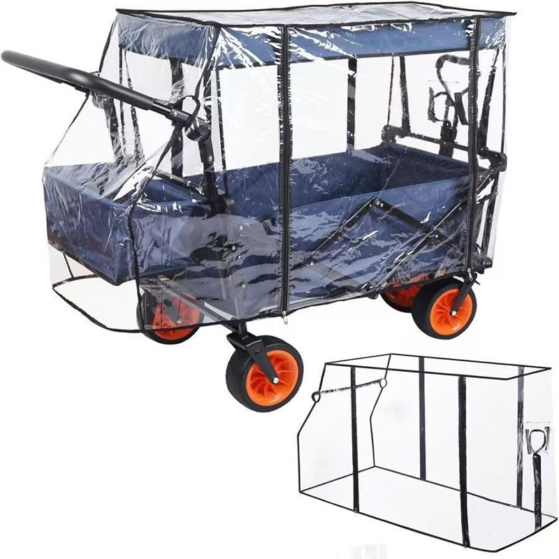 Cubierta de lluvia transparente a prueba de viento plegable para camping cámper al aire libre