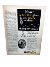 1968 Delta Tires Ad ? Dynacor Super Premium Vintage Auto Print