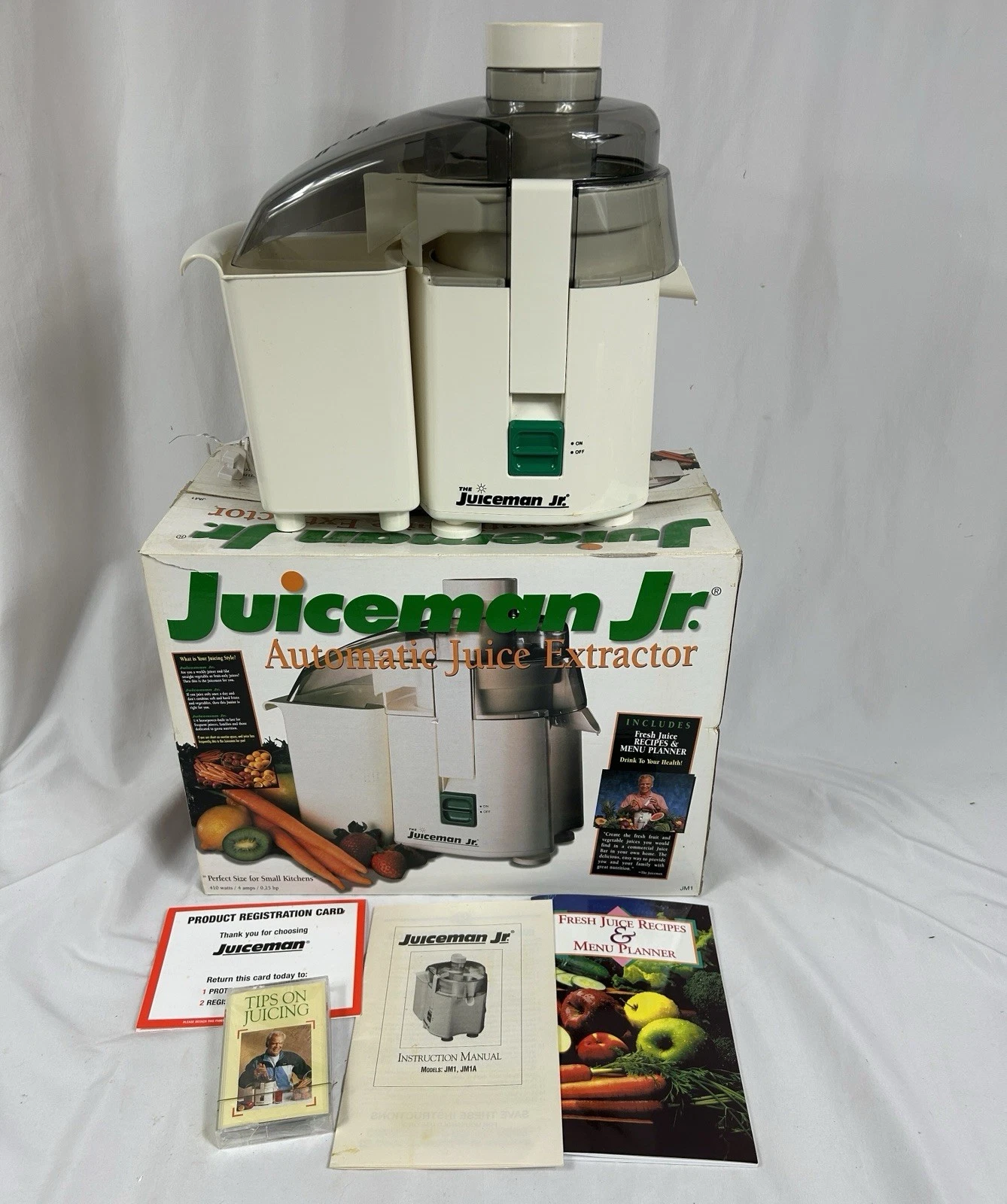 Vintage Juiceman Jr Automatic Juice Extractor Fruit Vegetable (JM-1) in Box