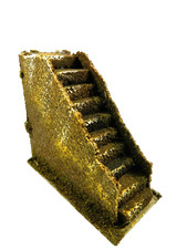 Scala Dritta Artigianale Cm 6x12x11h - Scalinata Presepe Pastori