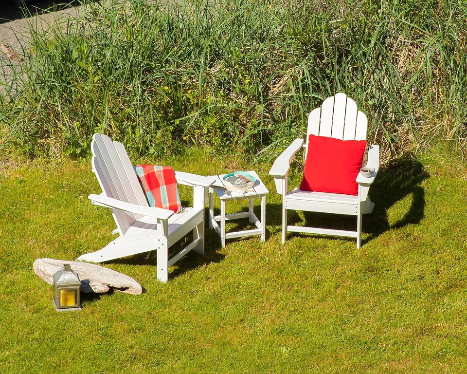 Mesa auxiliar POLYWOOD Long Island 18", blanca Foto 3 de 4