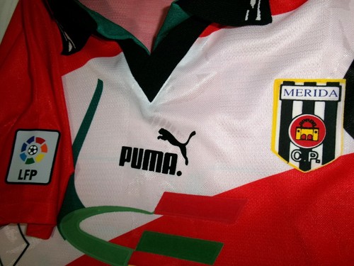 JOSÉ SINVAL camiseta original roja Puma 1995 1996 Liga 95-96 camisa CP MÉRIDA - Imagen 8 de 9