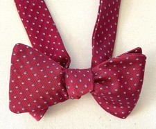 Handcrafted Silk Bowtie -Classic Red - One-of-a-Kind - Pre-tied or Self-tie
