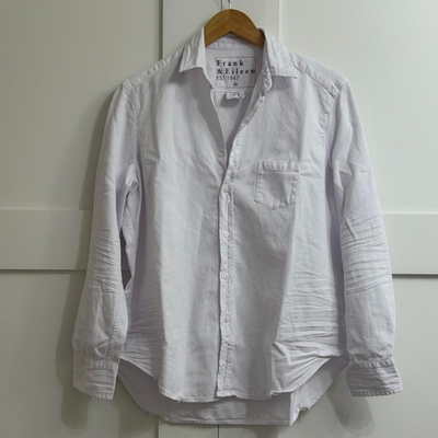 #ad Frank amp; Eileen Eileen Relaxed Button Up Shirt Famous Denim in White Size Medium $143.99