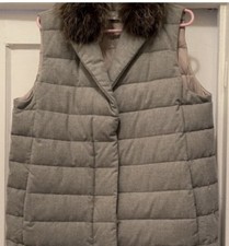 Gilet piumino Accua By Peserico con vera pelliccia taglia 46/ US12