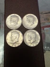 FOUR 1964 KENNEDY SILVER HALF DOLLARS--$2 FACE VALUE-SHARP GREAT INVESTMENT IDEA