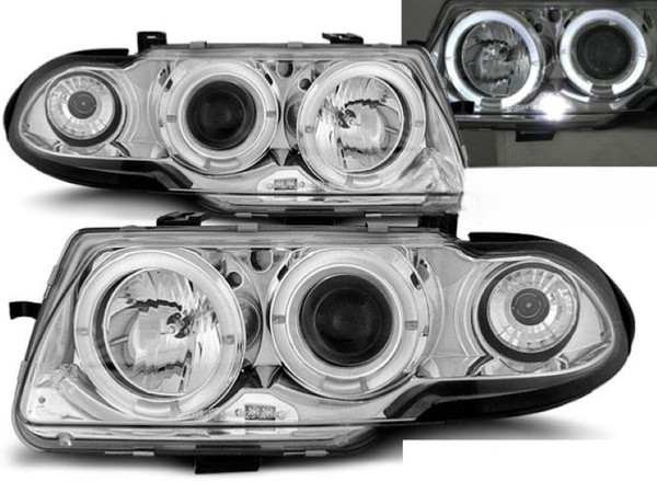 Scheinwerfer Paar Opel Astra F 94-97 Angel Eyes Chrom-image