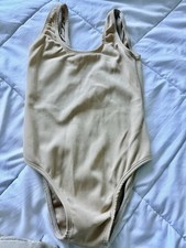Ballet House Nude Beige Dance Ballet Gymnastics Leotard Bodysuit Size P
