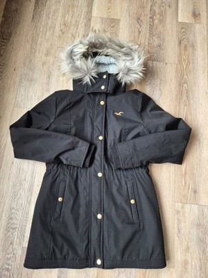 Hollister All-Weather Sherpa Lined Black Parka with stretch - Women's - M - VGC