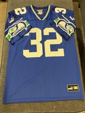 Vintage 90s Rickey Watters Seattle Seahawks Jersey Size M Puma Blue NFL 1998 32