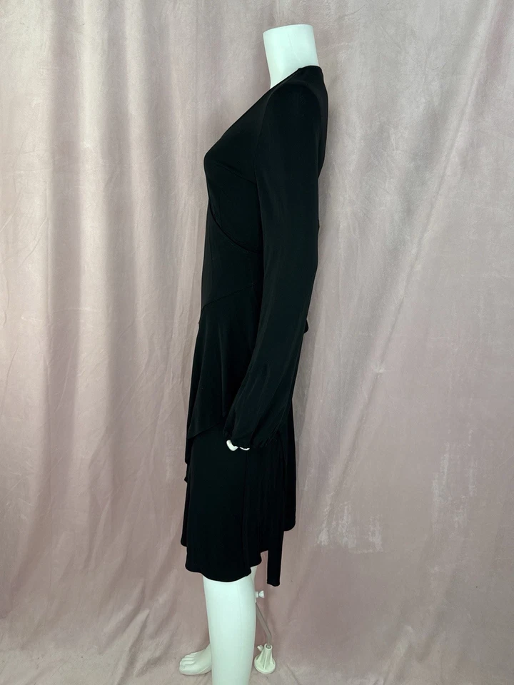 Vestido envolvente negro para mujer Diane Von Furstenberg talla 8 vintage Foto 2 de 4