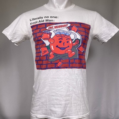 Kool-Aid Man Oh Yeah Meme Funny Graphic 90s Cartoon T-Shirt Men's SMALL