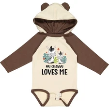 Inktastic Zebra My Granny Loves Me Long Sleeve Creeper Grandmother Grandchild