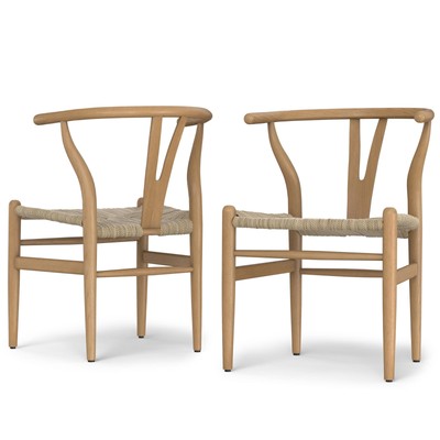 Hershey Dining Chair Set of 2 in Natural, 21.1'' W x 22'' D x 29.9'' H, Mid-Cent...