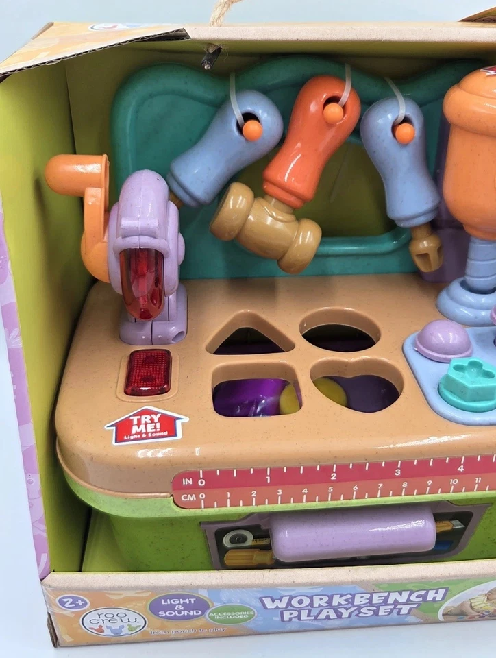 Nuevo Roo Crew Luces y Sonido Banco de Trabajo Juego Madera Ecológica 2.0 Materias Primas Combinar Foto 2 de 4