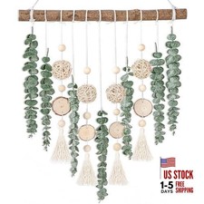 21    Eucalyptus Wall Hanging Decor Artificial Eucalyptus Plant Fake With Balls