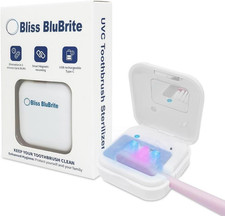 Portable UV-C Toothbrush Sanitizer and Holder   Travel Case for Manual  Electri