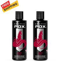 Arctic Fox Semi-Permanent Hair Dye, Vegan  8 Fl Oz Pack of 2 , WRATH