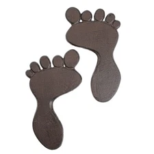 Sungmor Cast Iron Stepping Mats, Garden Yard Lawn Walkway Footprints Landscaping