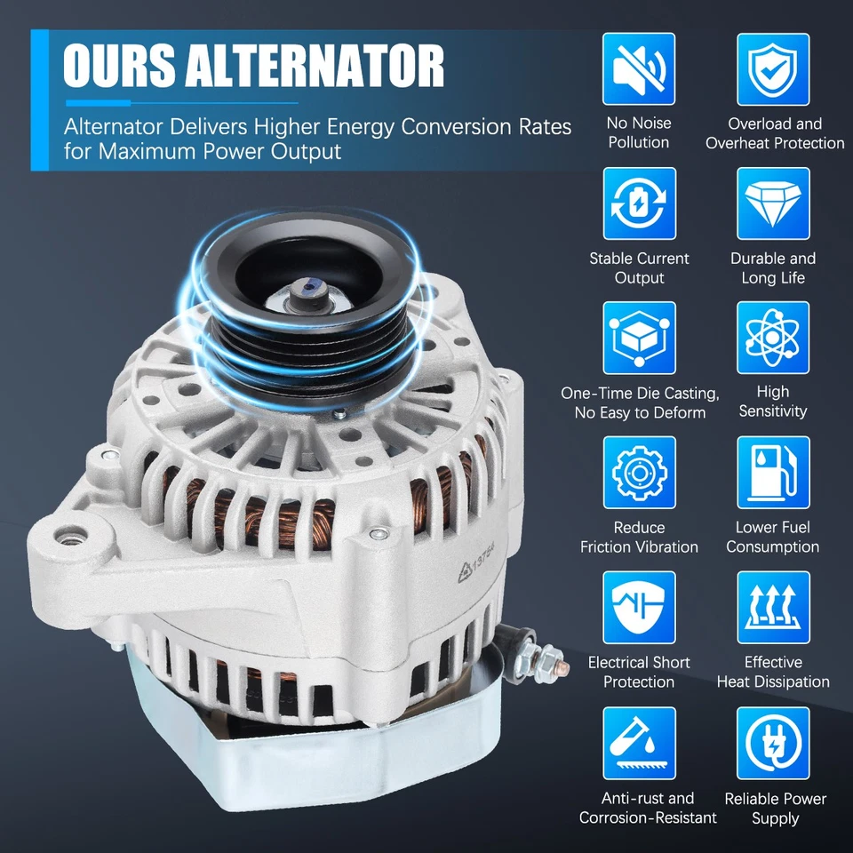 Alternator For 1999-2001 Toyota Solara & 1997-2001 Toyota Camry 2.2L 27060-03060 - Imagem 2 de 4