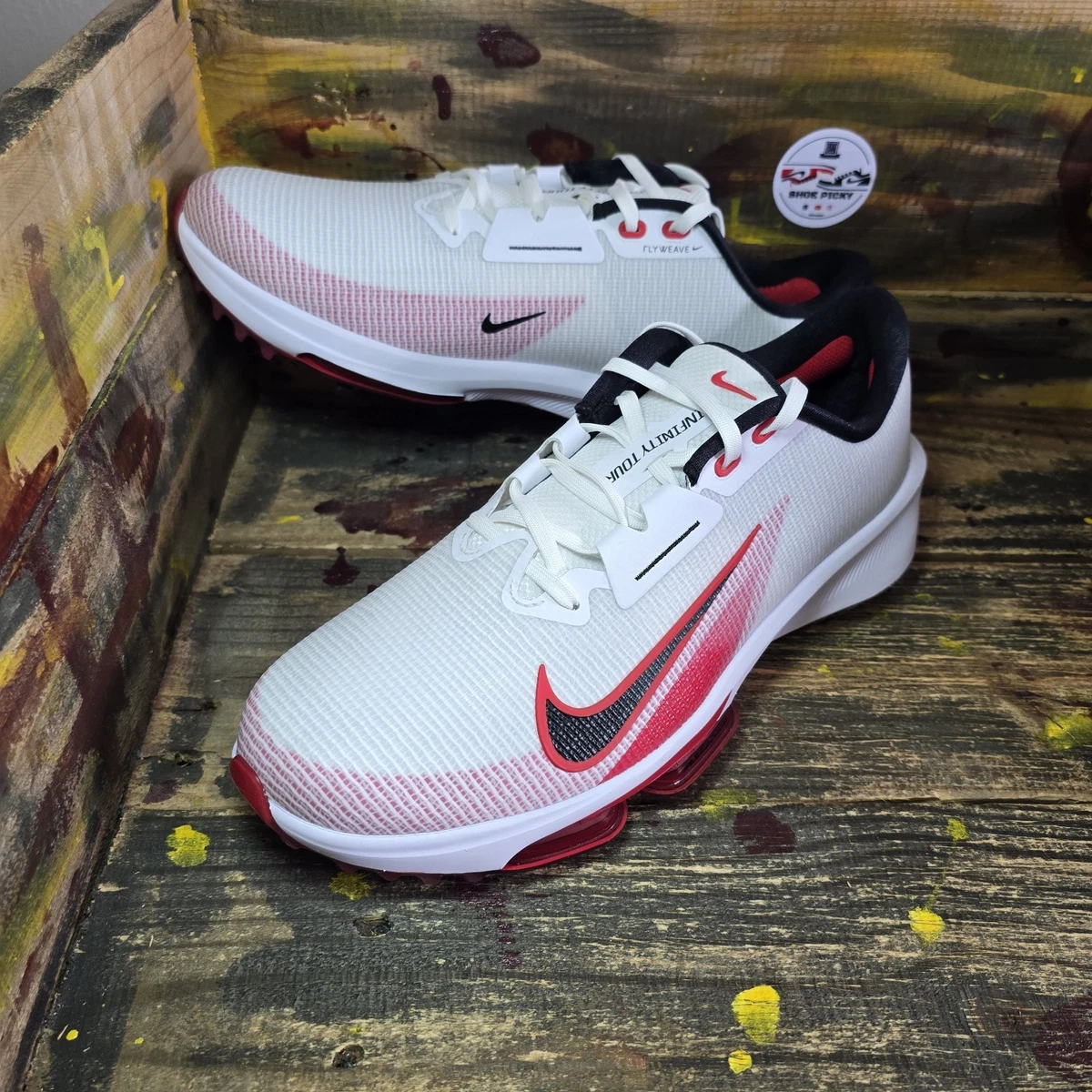Nike Air Zoom Infinity Tour 2 Golf White University Red for Sale