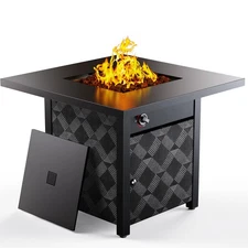 32Inch Propane Fire Pit Table, 50,000 BTU Outdoor Gas Fire Pit Table CSA-Cert...