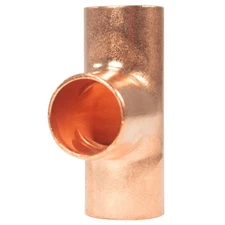 Appli Parts AP-T038 3/8 in Wrot Copper Tee CxCxC connections for refrigeration,