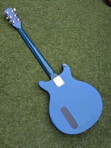 E-Gitarre Maison Les Paul Junior TV Yellow P90 Double Cutaway Blue - Bild 2 von 10